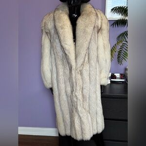 Saga Fox blue fox fur coat